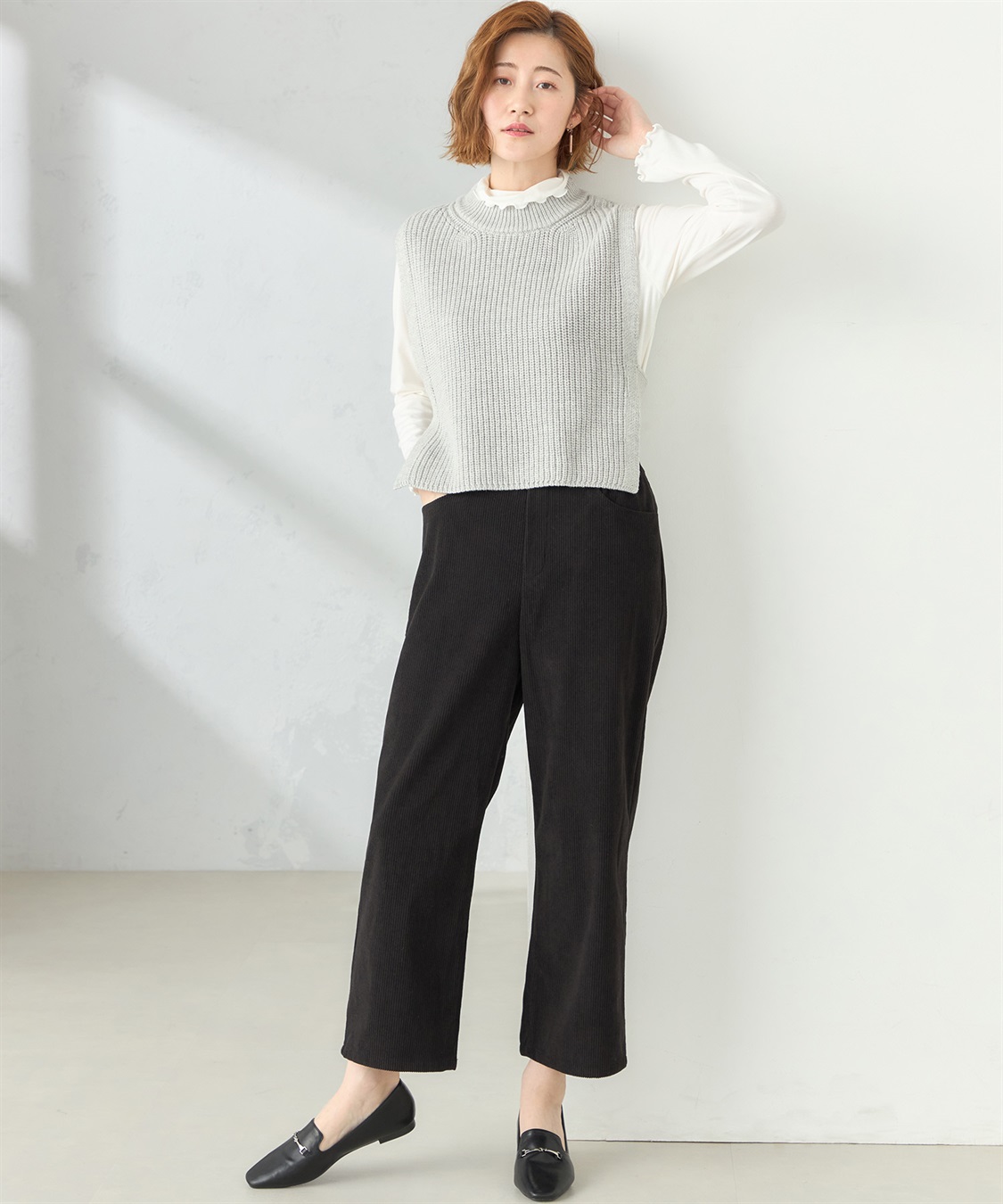 ニットショートベスト Petit Honfleur｜クロスプラス公式通販サイト