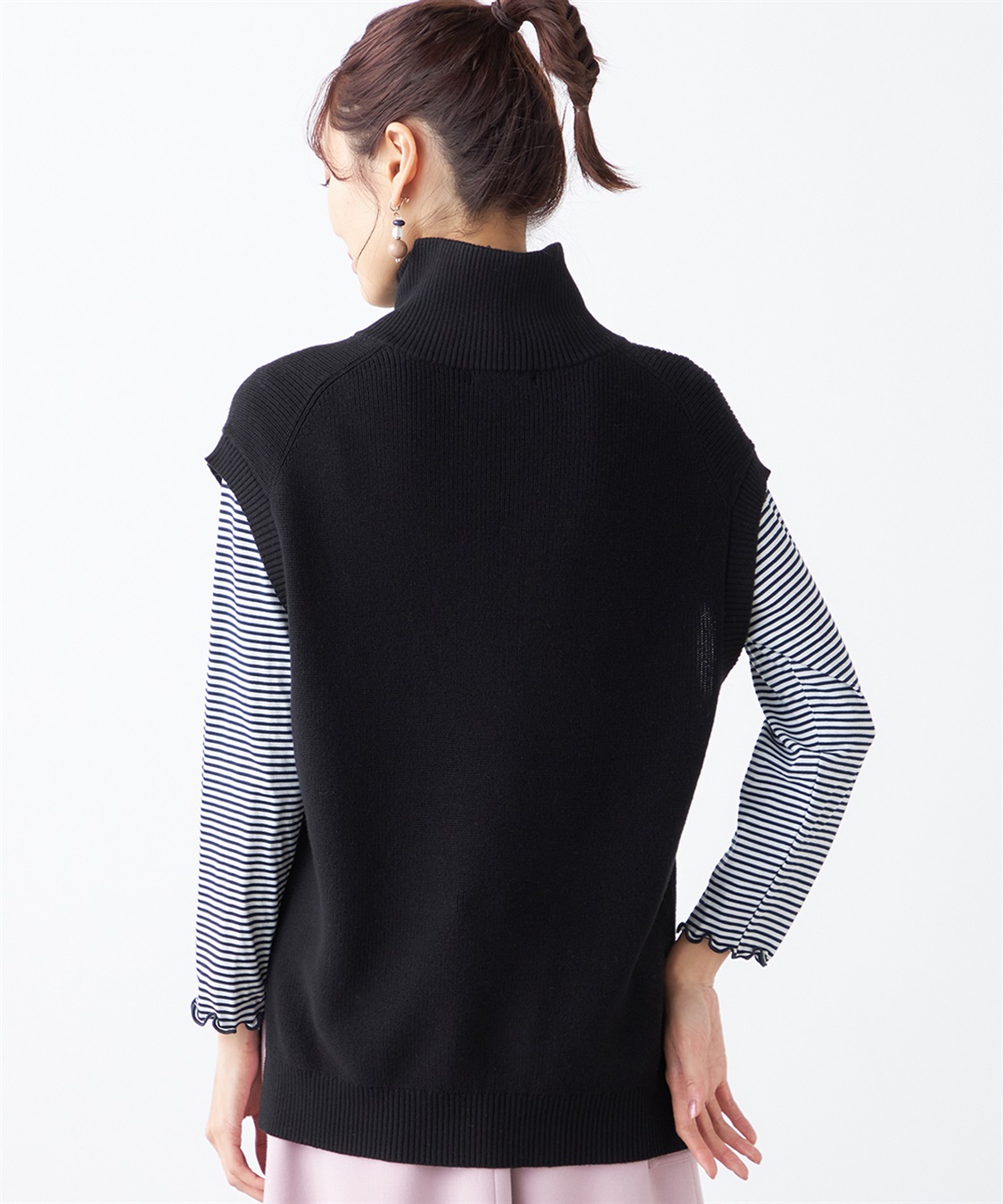 Petit Honfleur ジップニットベスト_sub_3