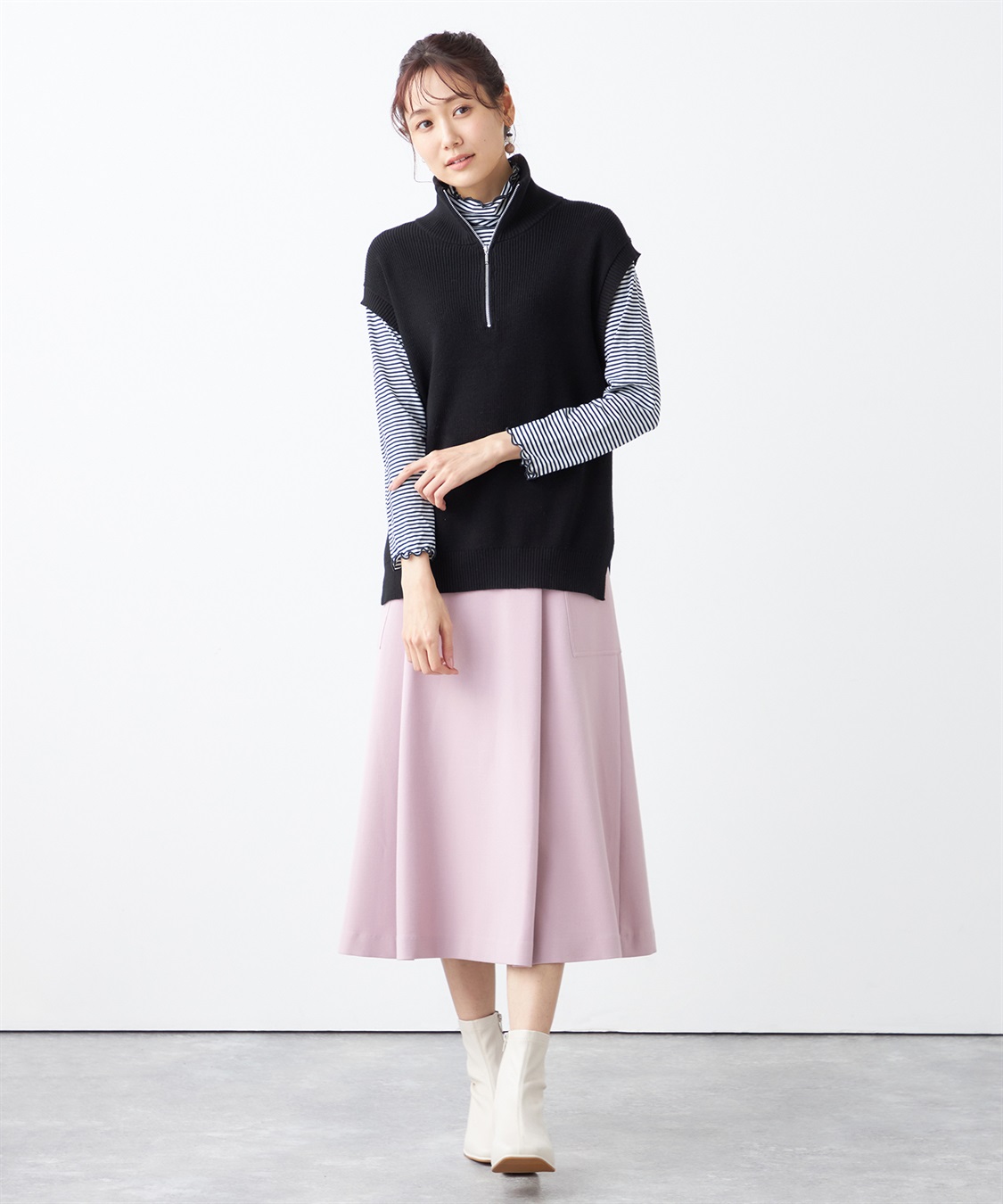 Petit Honfleur ジップニットベスト_sub_8