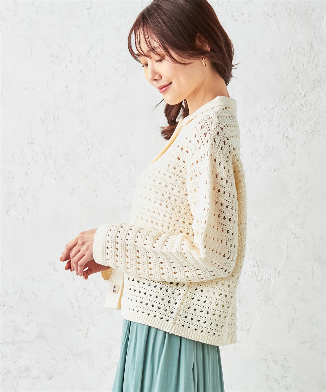 Petit Honfleur 襟付きカーディガン_sub_1