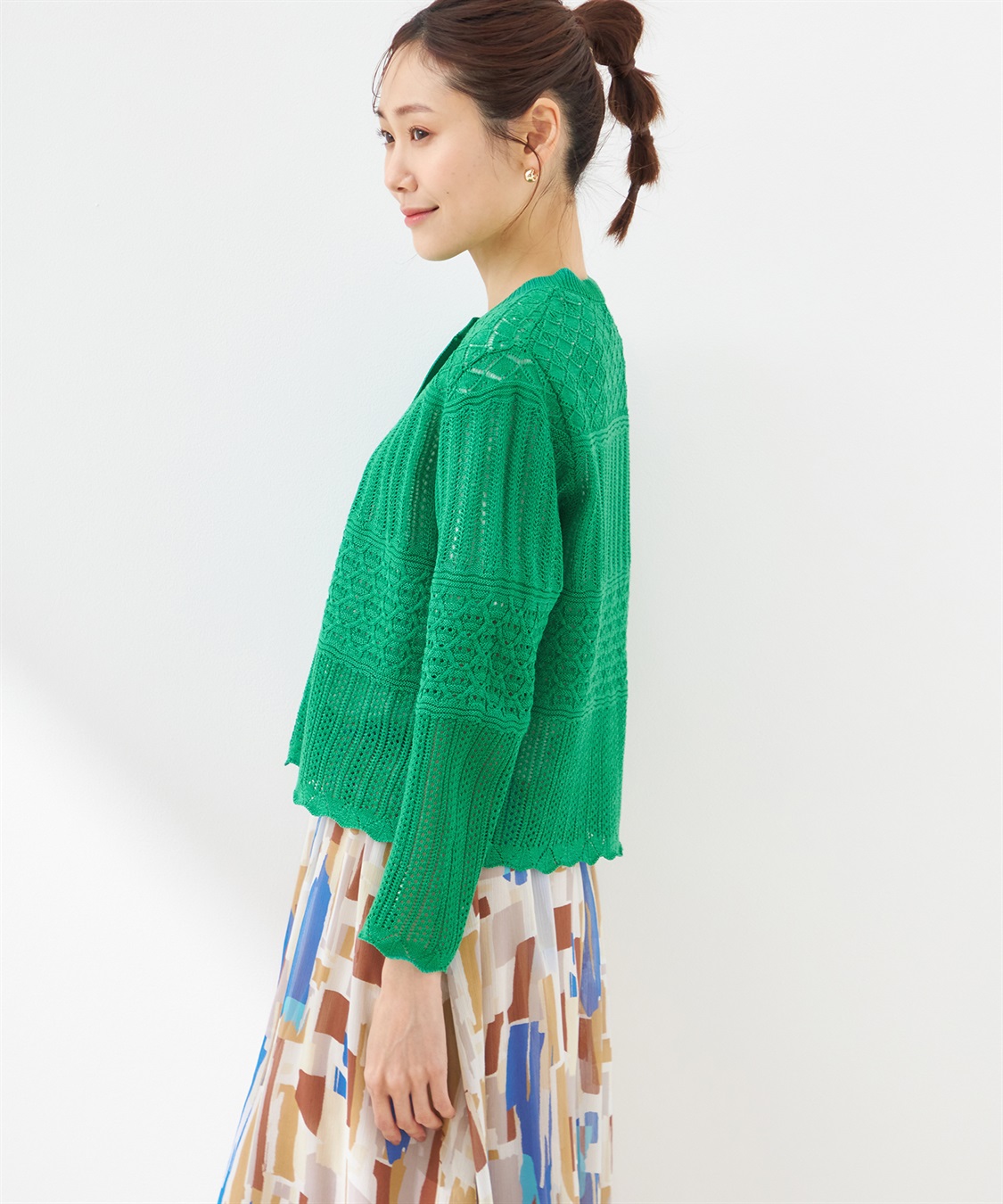 Petit Honfleur 透かし編みカーディガン_sub_4