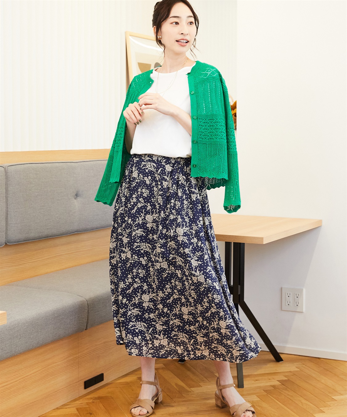 Petit Honfleur 透かし編みカーディガン_sub_14