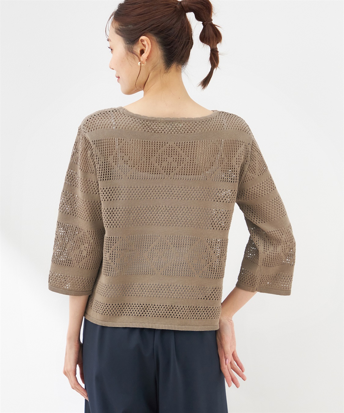 Petit Honfleur 透かし編みニットプルオーバー_sub_2