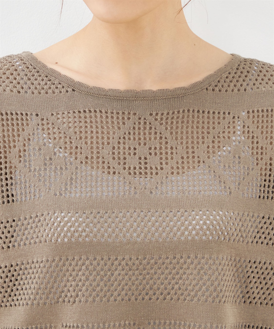 Petit Honfleur 透かし編みニットプルオーバー_sub_3