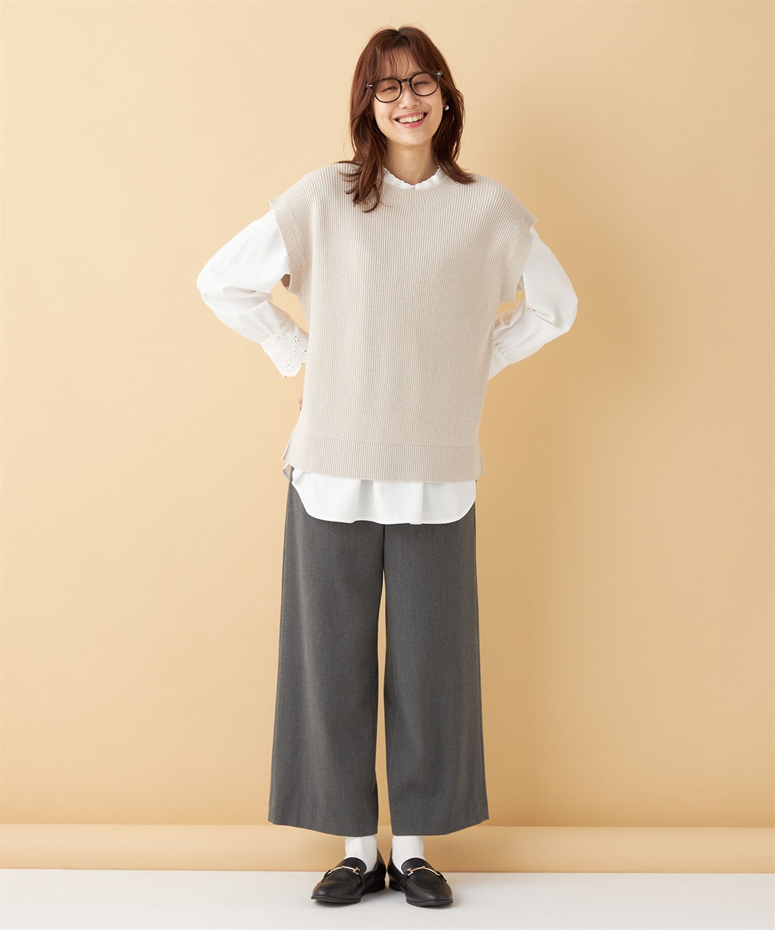 2WAYニットベスト Petit Honfleur｜クロスプラス公式通販サイト