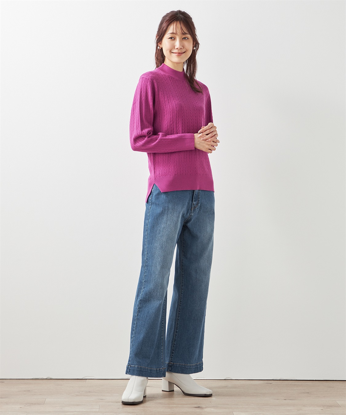 Petit Honfleur ケーブルニットプルオーバー_sub_12