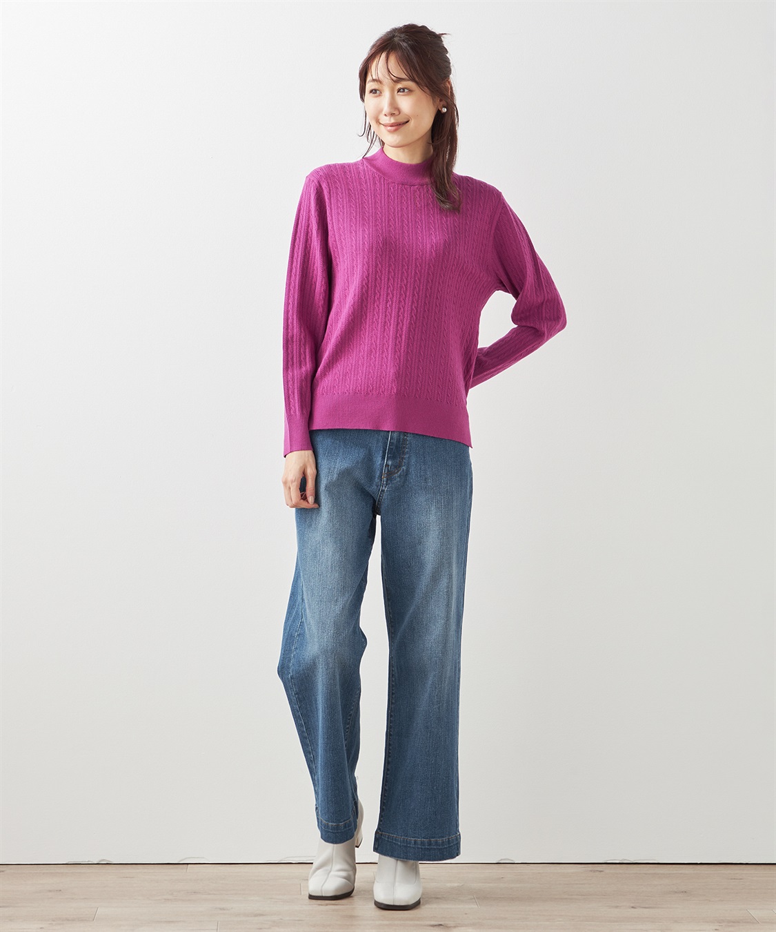 Petit Honfleur ケーブルニットプルオーバー_sub_13