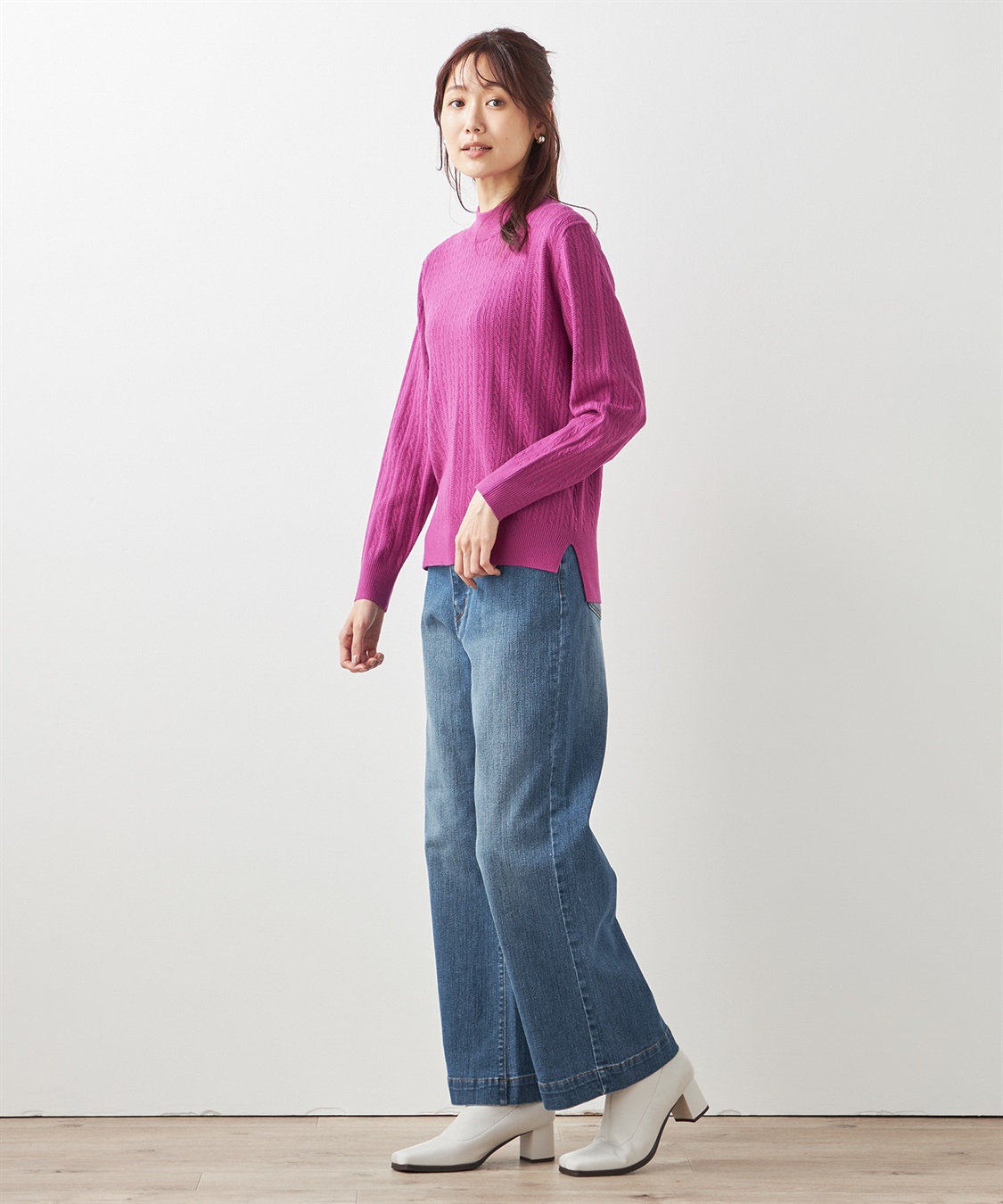 Petit Honfleur ケーブルニットプルオーバー_sub_14