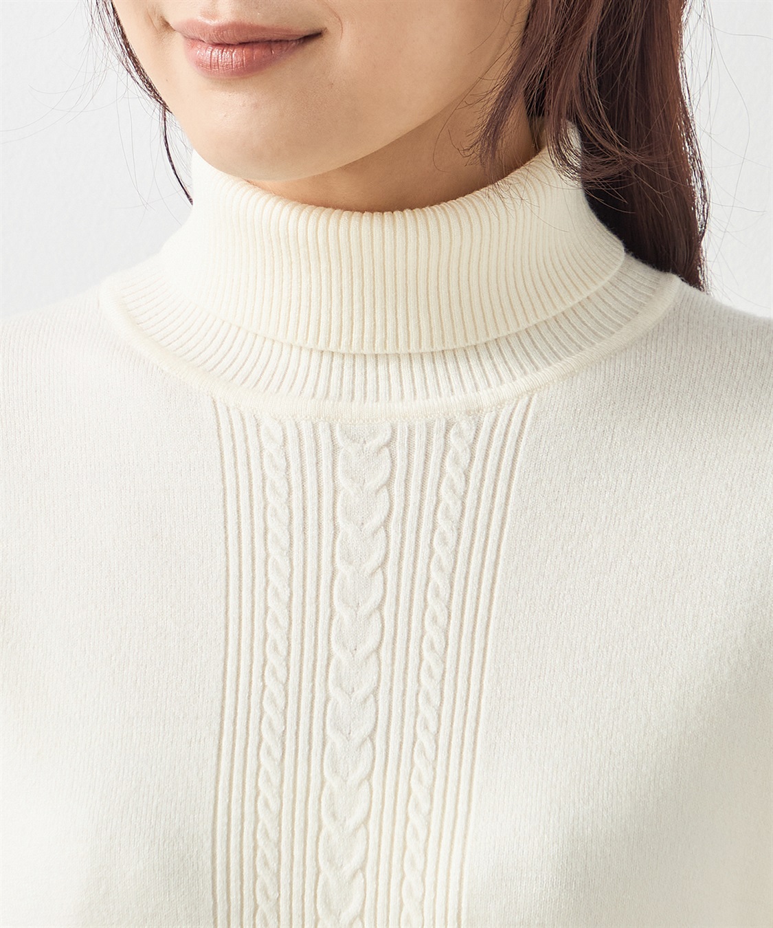 Petit Honfleur ケーブルタートルネックニットプルオーバー_sub_3