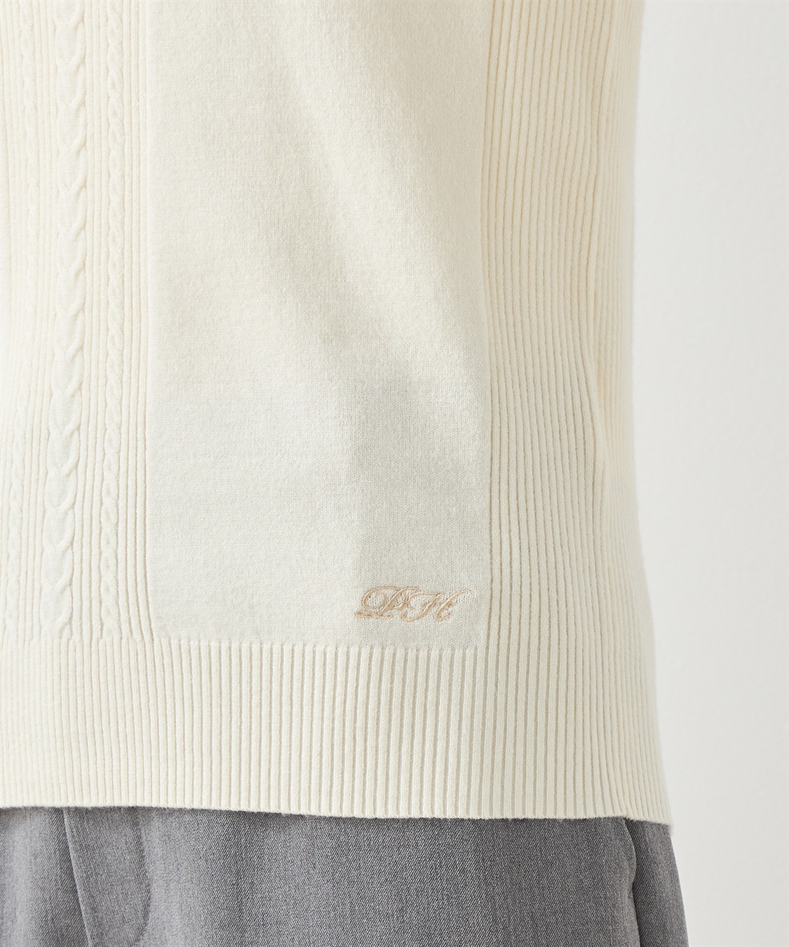 Petit Honfleur ケーブルタートルネックニットプルオーバー_sub_5