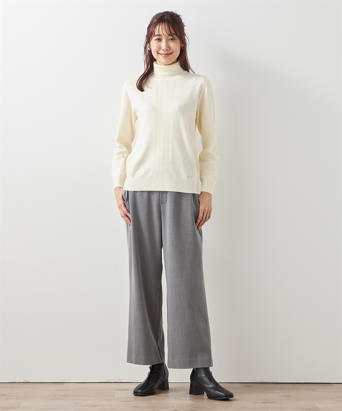 Petit Honfleur ケーブルタートルネックニットプルオーバー_sub_12