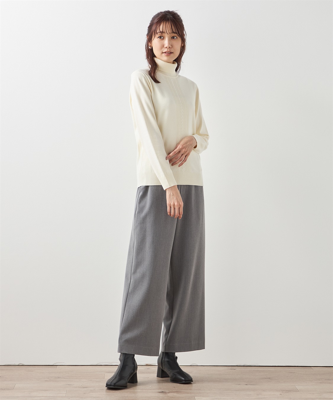 Petit Honfleur ケーブルタートルネックニットプルオーバー_sub_14