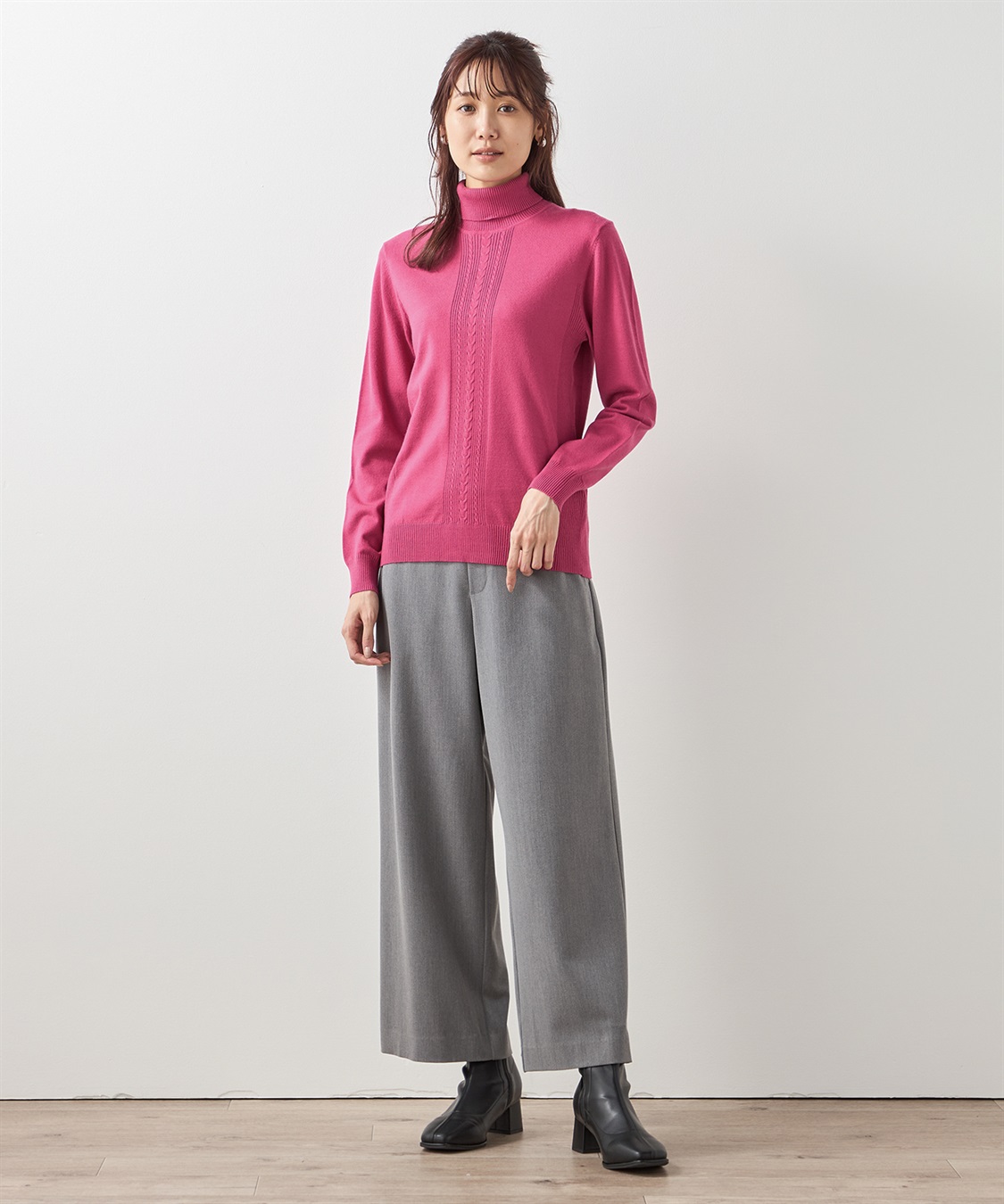 Petit Honfleur ケーブルタートルネックニットプルオーバー_sub_15