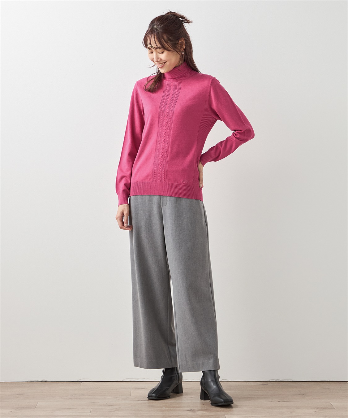 Petit Honfleur ケーブルタートルネックニットプルオーバー_sub_16