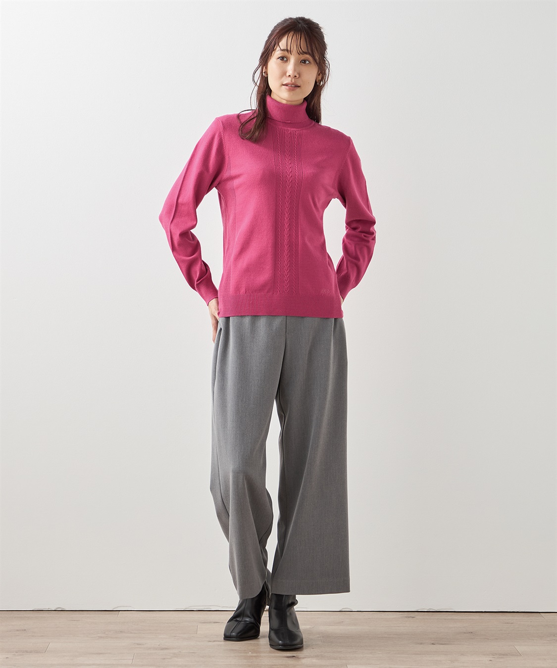 Petit Honfleur ケーブルタートルネックニットプルオーバー_sub_17