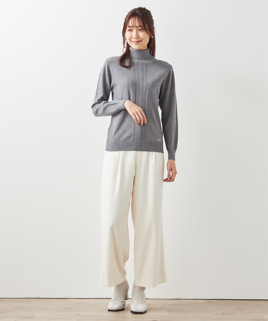 Petit Honfleur ケーブルタートルネックニットプルオーバー_sub_18