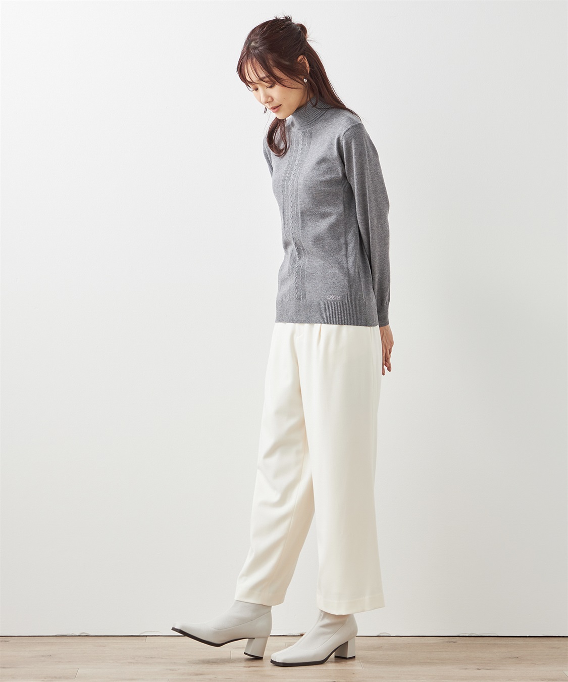 Petit Honfleur ケーブルタートルネックニットプルオーバー_sub_19