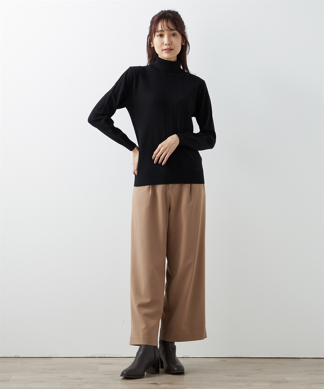 Petit Honfleur ケーブルタートルネックニットプルオーバー_sub_24