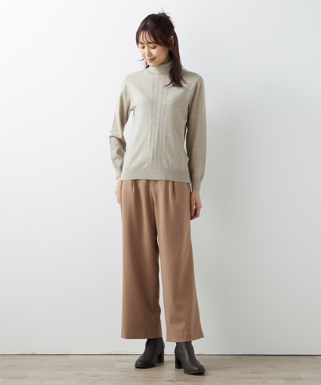 Petit Honfleur ケーブルタートルネックニットプルオーバー_sub_26