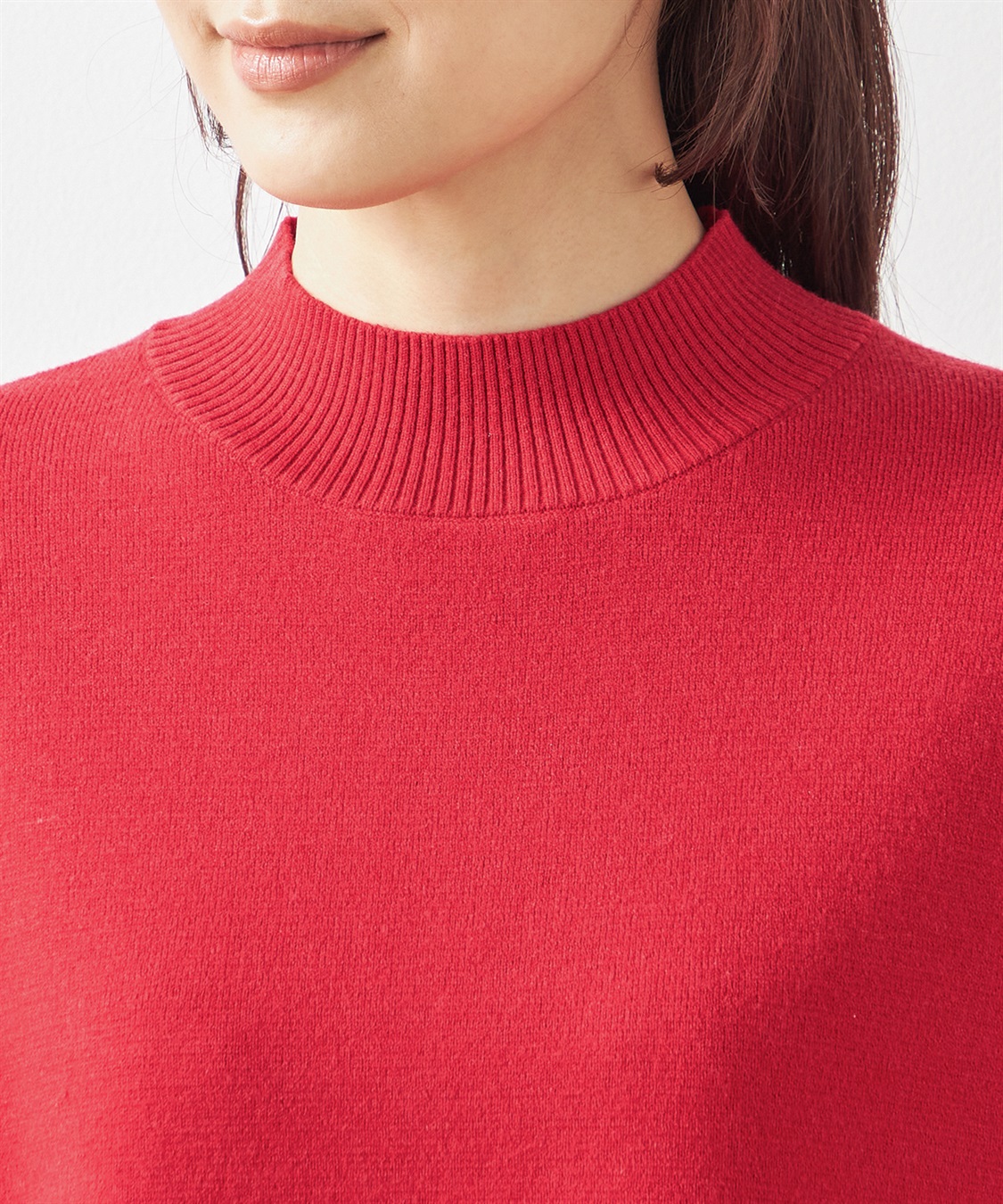 もちもちニットモックネックプルオーバー Petit Honfleur｜クロス