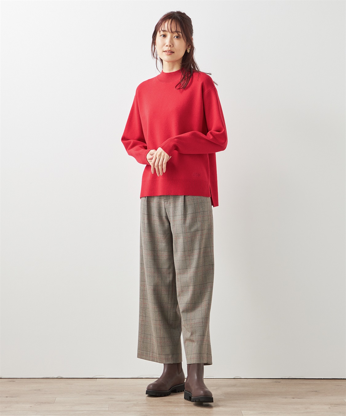 もちもちニットモックネックプルオーバー Petit Honfleur｜クロス