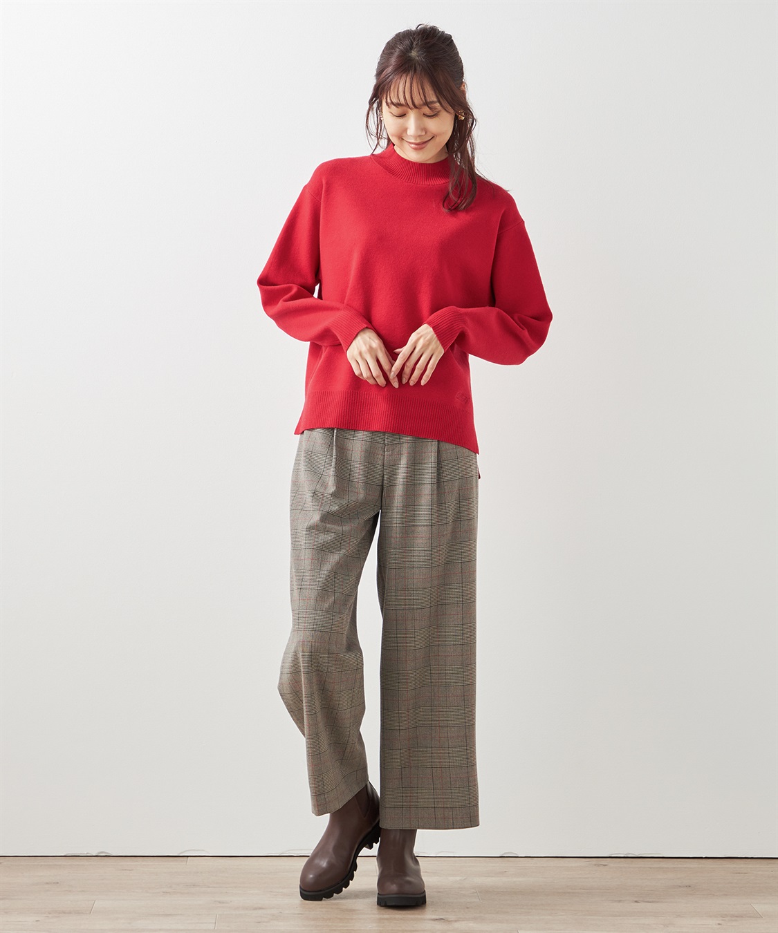 Petit Honfleur もちもちニットモックネックプルオーバー_sub_11