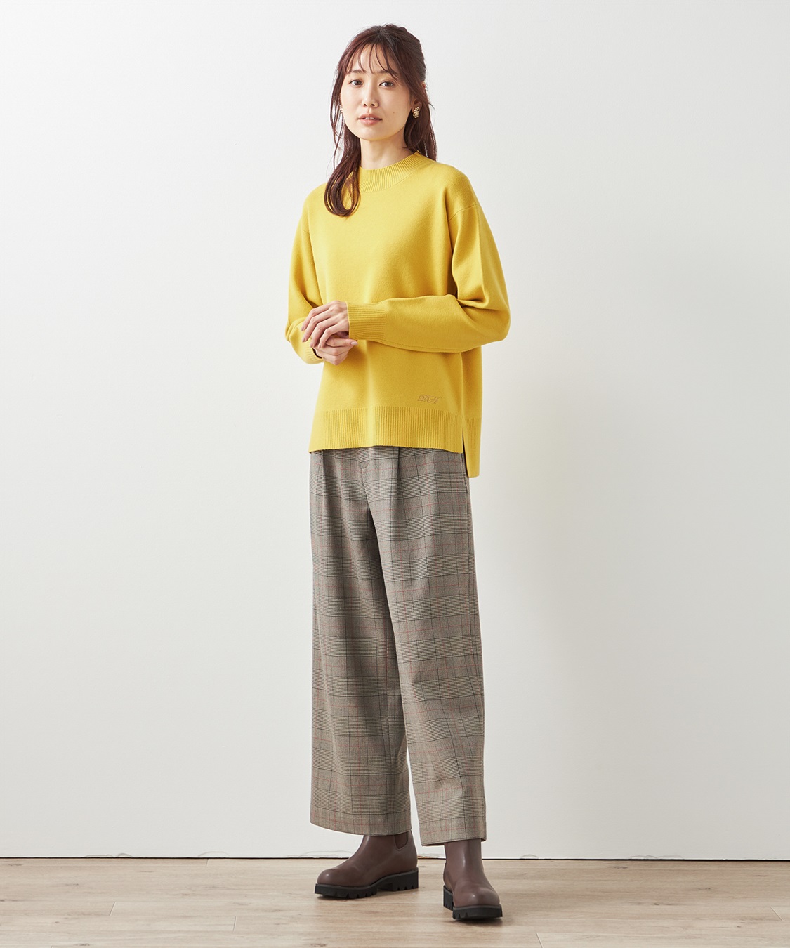 Petit Honfleur もちもちニットモックネックプルオーバー_sub_16