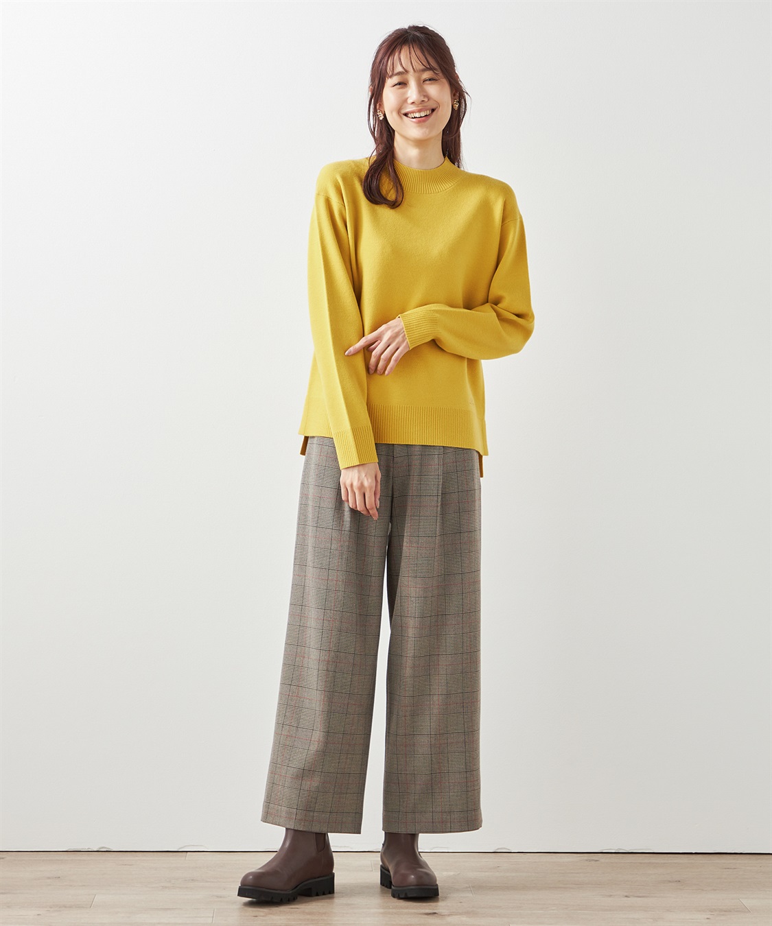 Petit Honfleur もちもちニットモックネックプルオーバー_sub_17