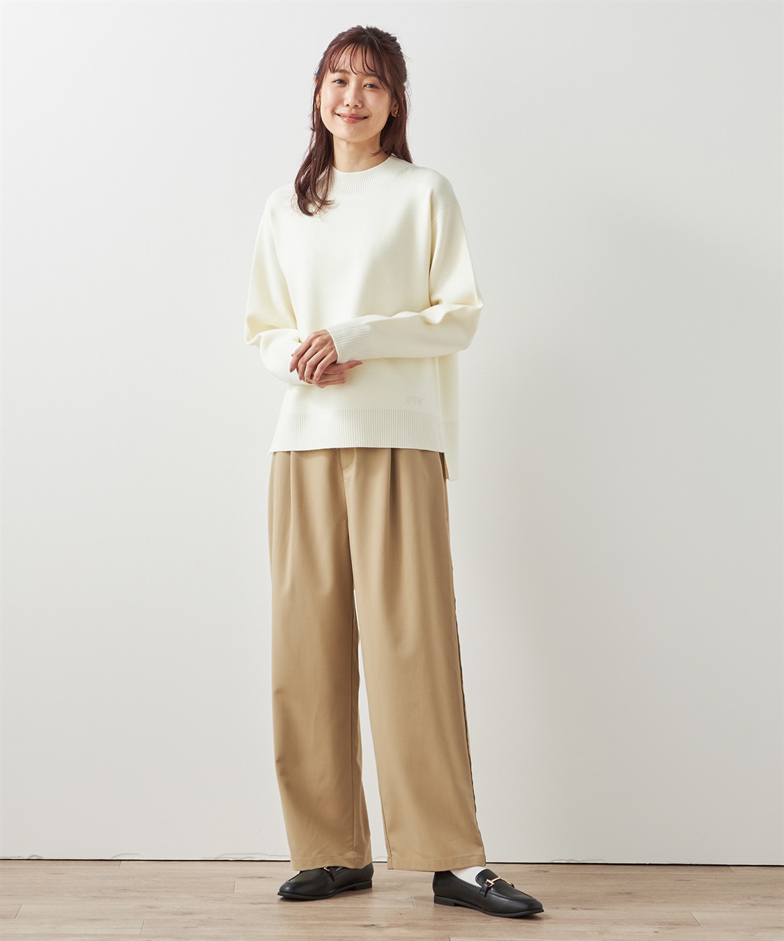 Petit Honfleur もちもちニットモックネックプルオーバー_sub_19