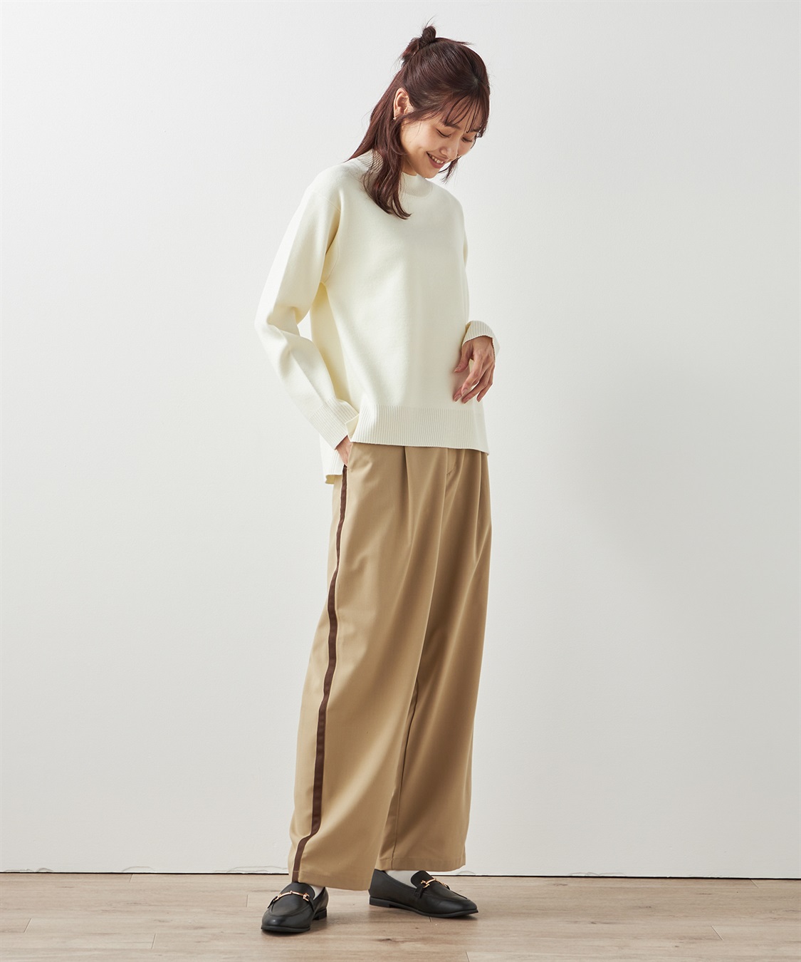 Petit Honfleur もちもちニットモックネックプルオーバー_sub_21