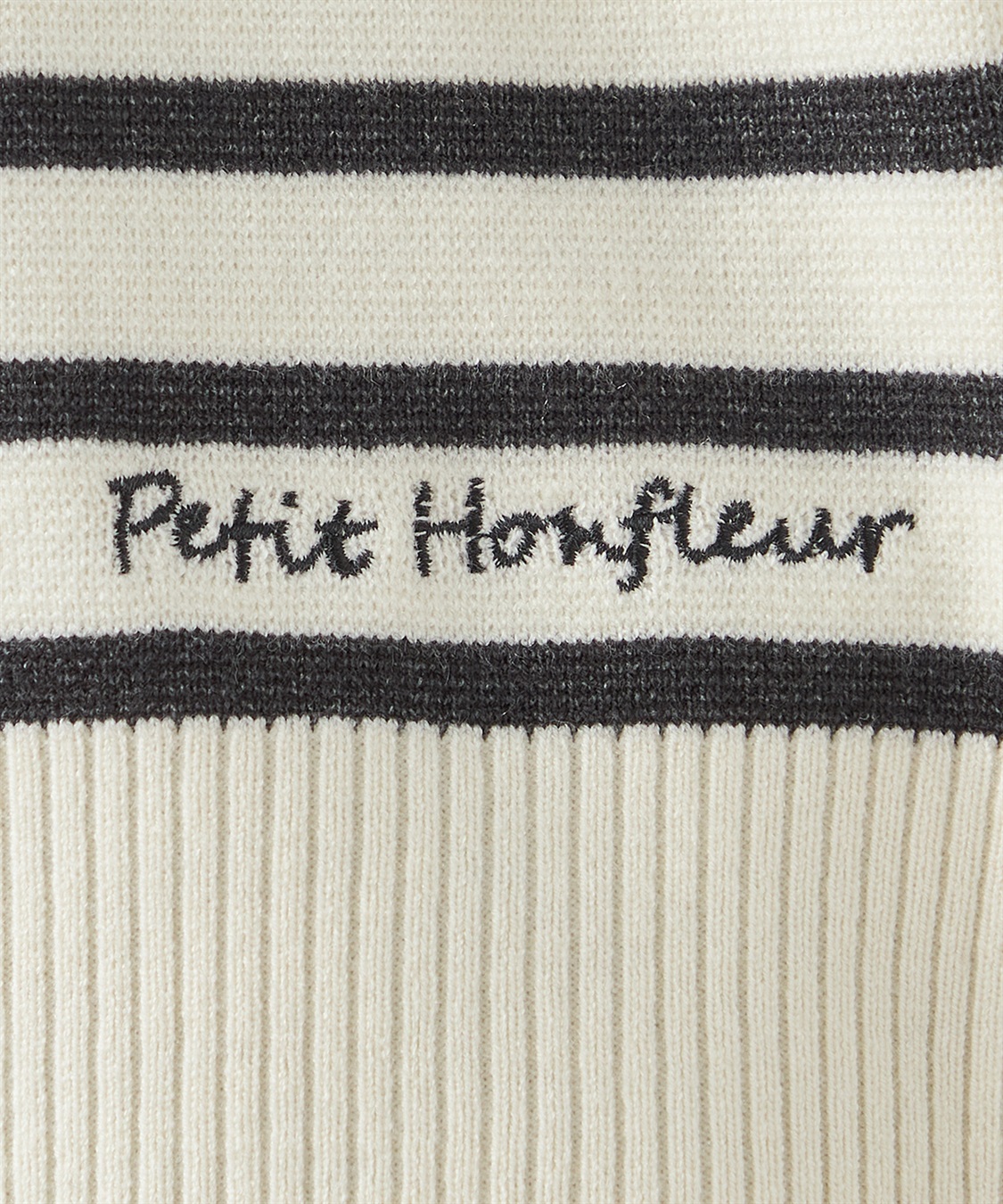 もちもちニットボーダーニットプルオーバー Petit Honfleur｜クロス