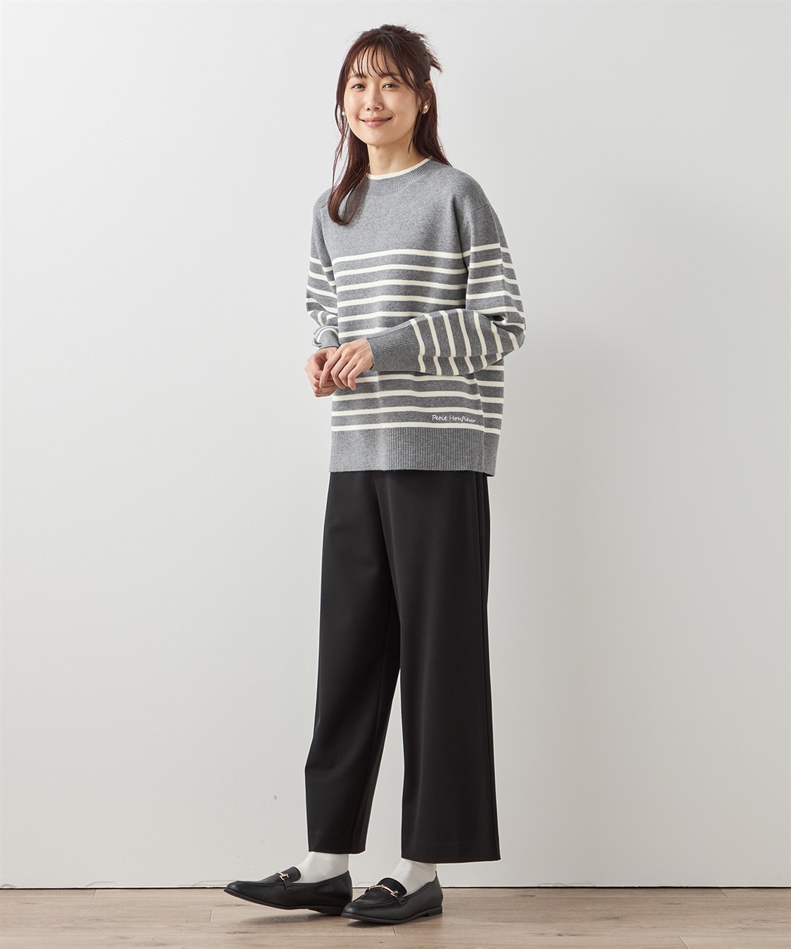 Petit Honfleur もちもちニットボーダーニットプルオーバー_sub_15