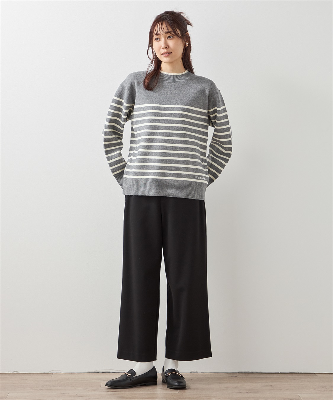 Petit Honfleur もちもちニットボーダーニットプルオーバー_sub_16