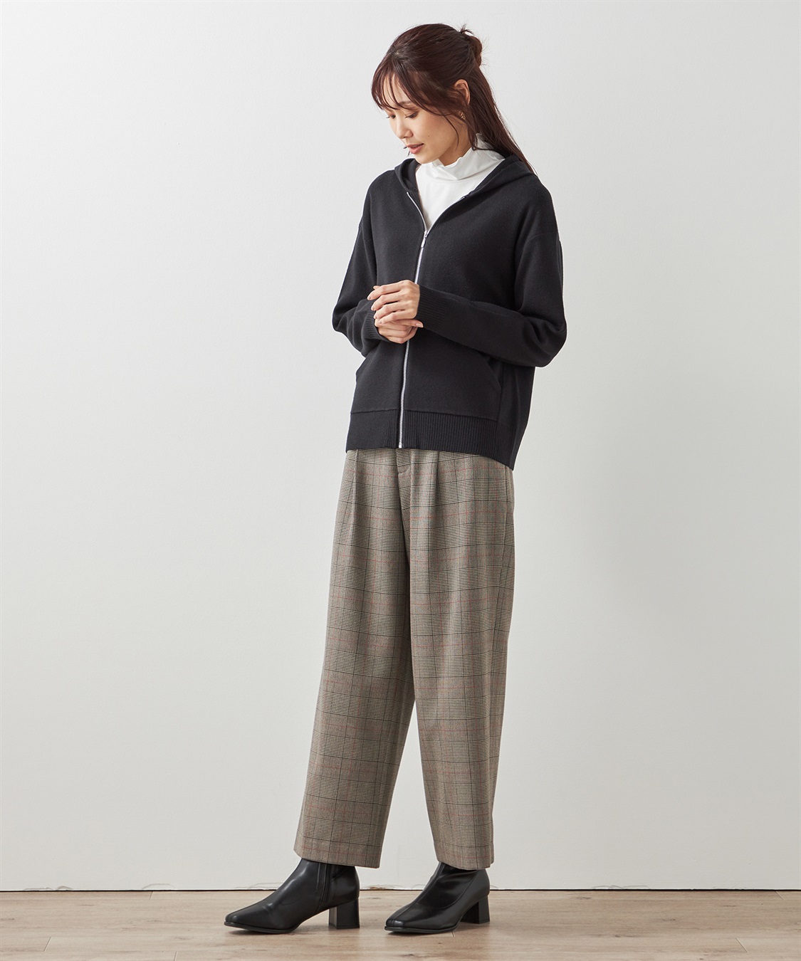 Petit Honfleur もちもちニットジップパーカー_sub_20