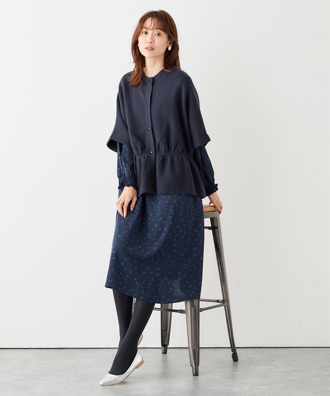 ポンチョ風ニットプルオーバー Petit Honfleur｜クロスプラス公式通販