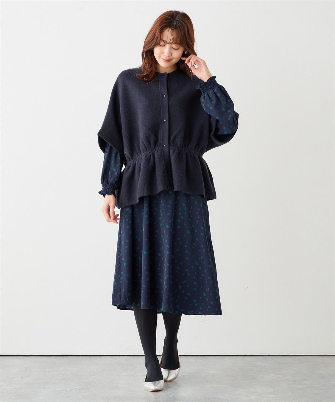 Petit Honfleur ポンチョ風ニットプルオーバー_sub_11