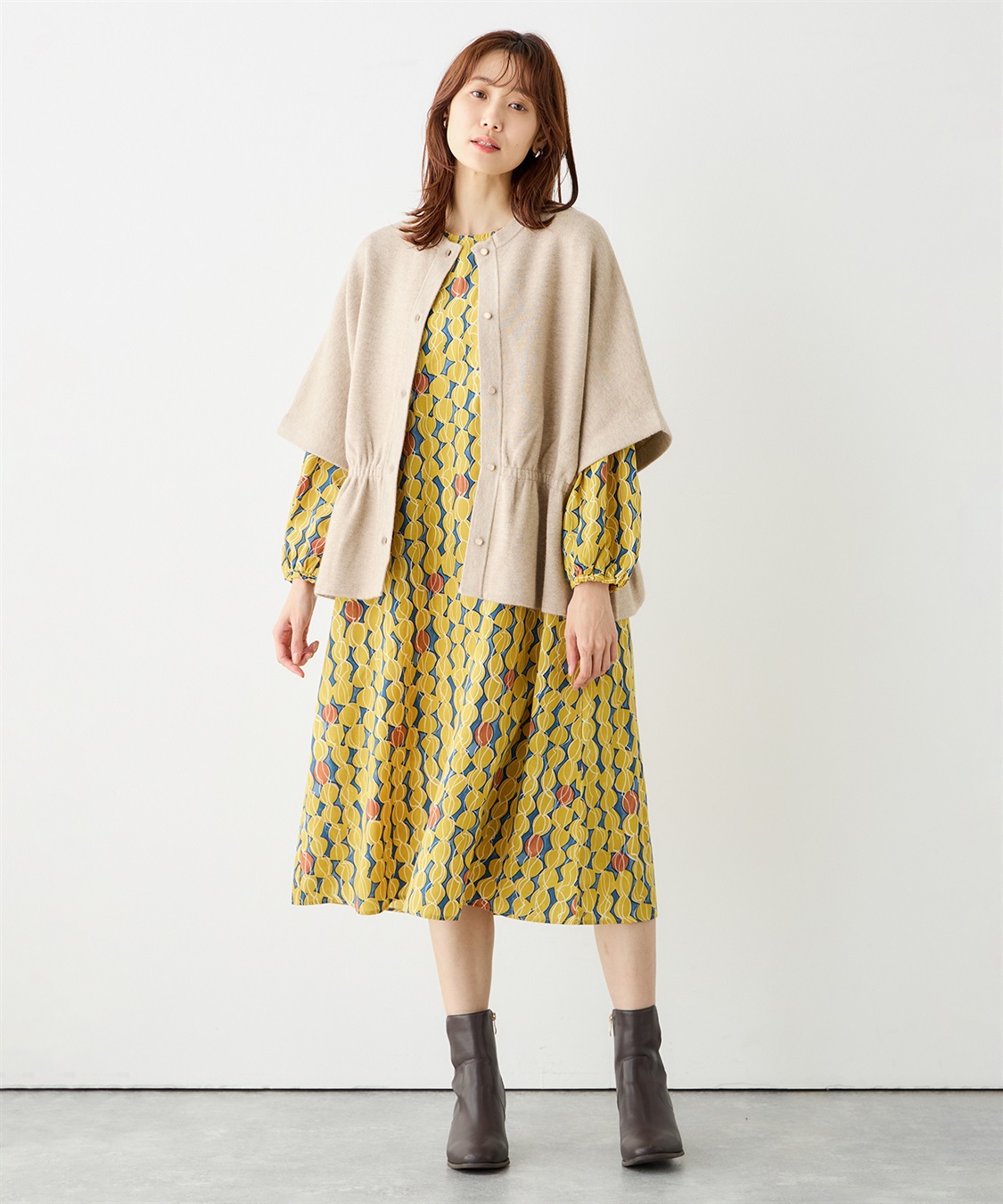 ポンチョ風ニットプルオーバー Petit Honfleur｜クロスプラス公式通販