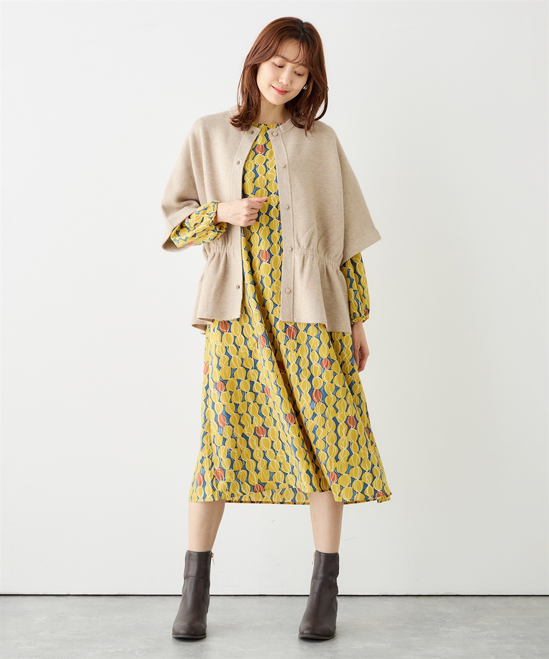 ポンチョ風ニットプルオーバー Petit Honfleur｜クロスプラス公式通販