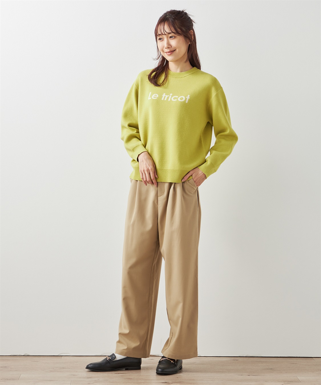 Petit Honfleur ジャガードロゴプルオーバー_sub_10