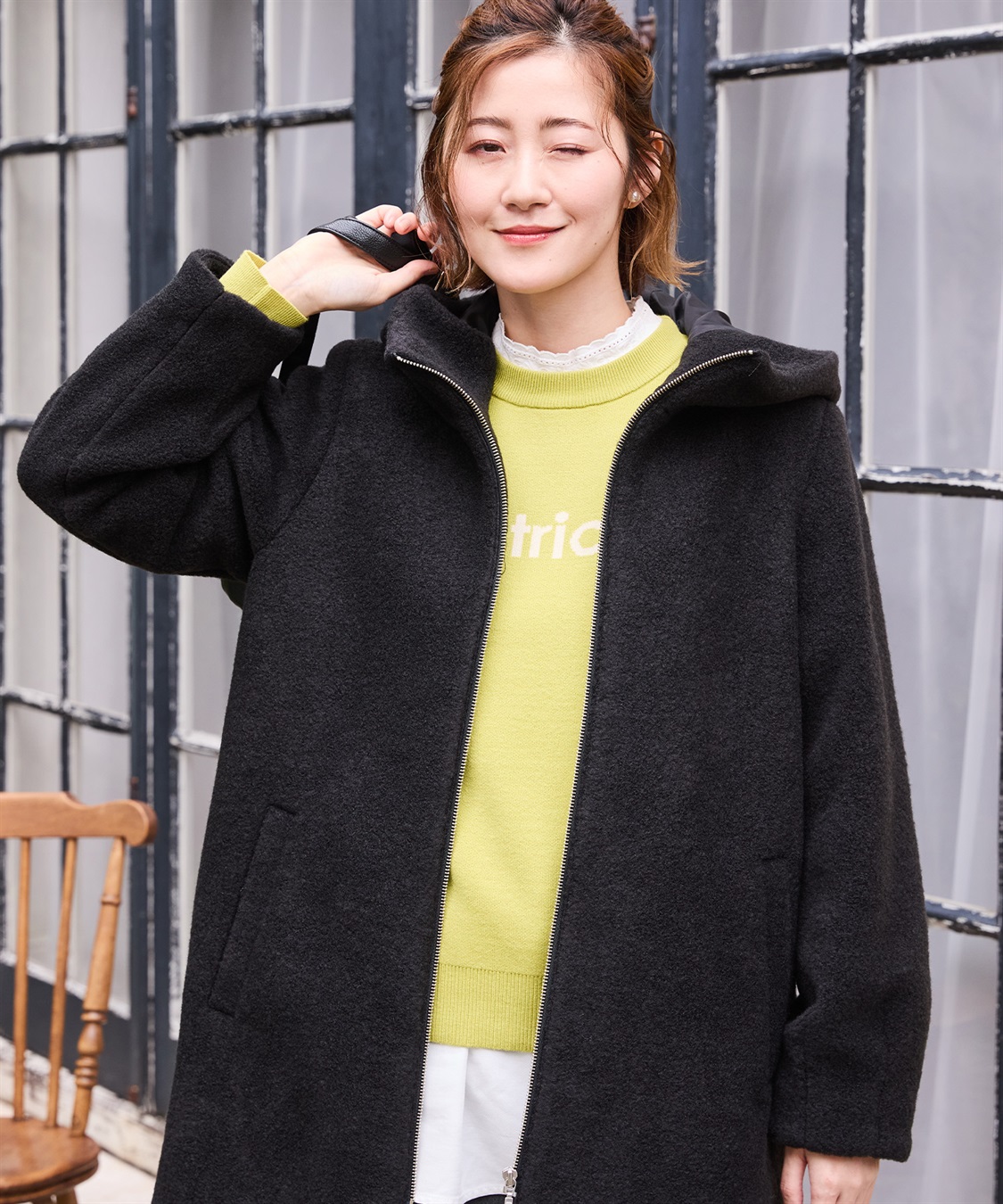 Petit Honfleur ジャガードロゴプルオーバー_sub_12