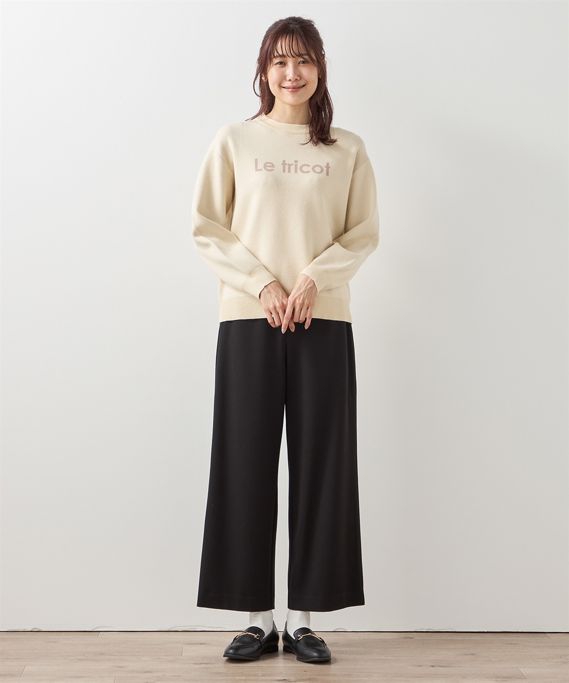 Petit Honfleur ジャガードロゴプルオーバー_sub_17