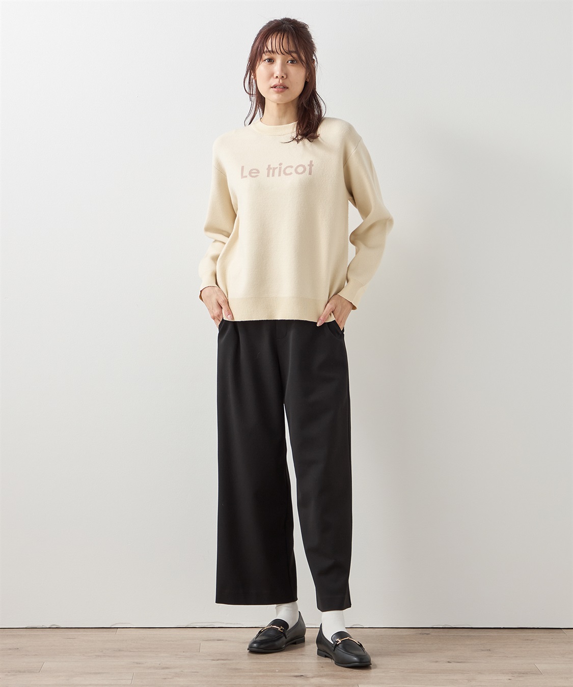 Petit Honfleur ジャガードロゴプルオーバー_sub_18