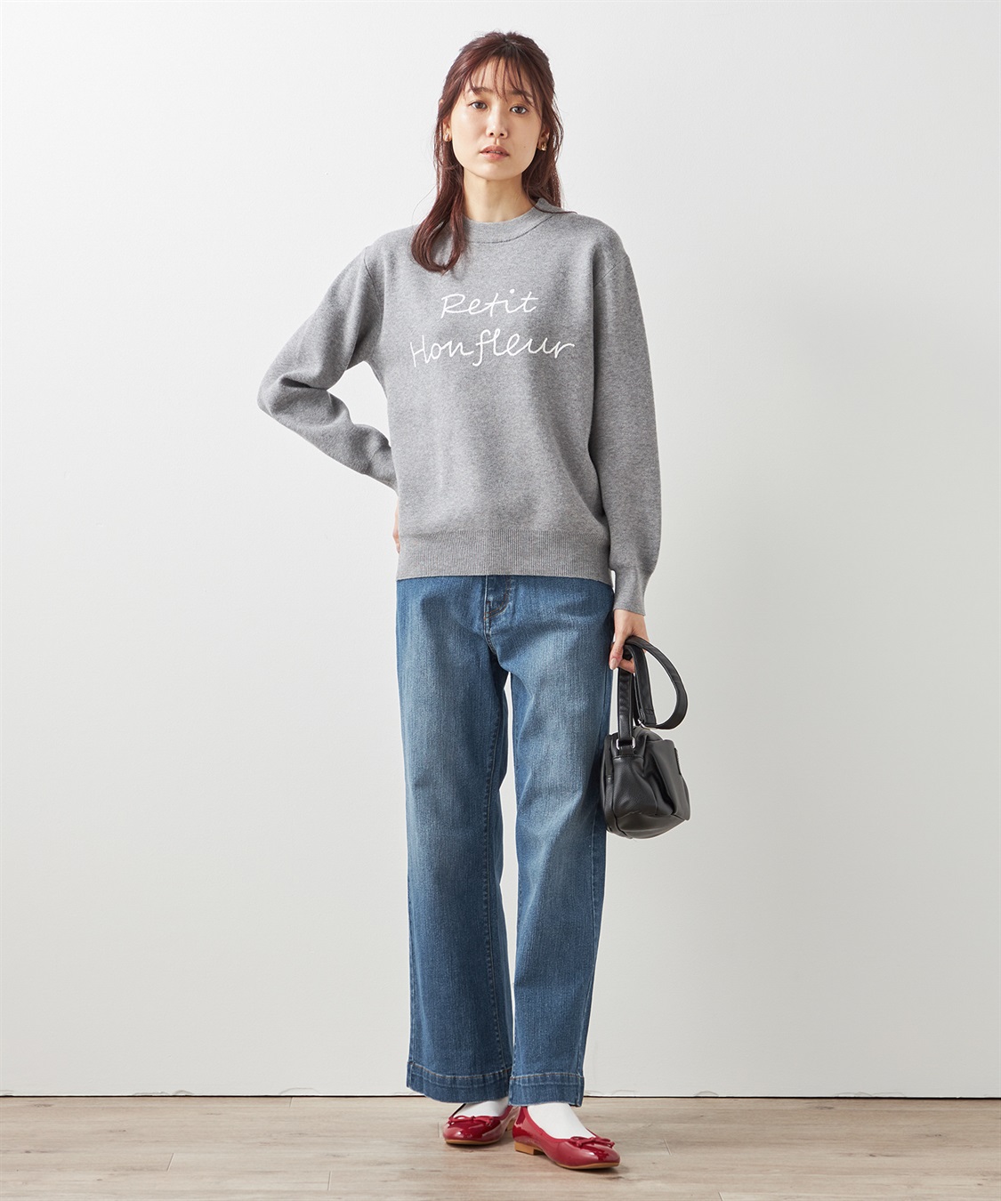 Petit Honfleur ロゴ刺しゅうプルオーバー_sub_10