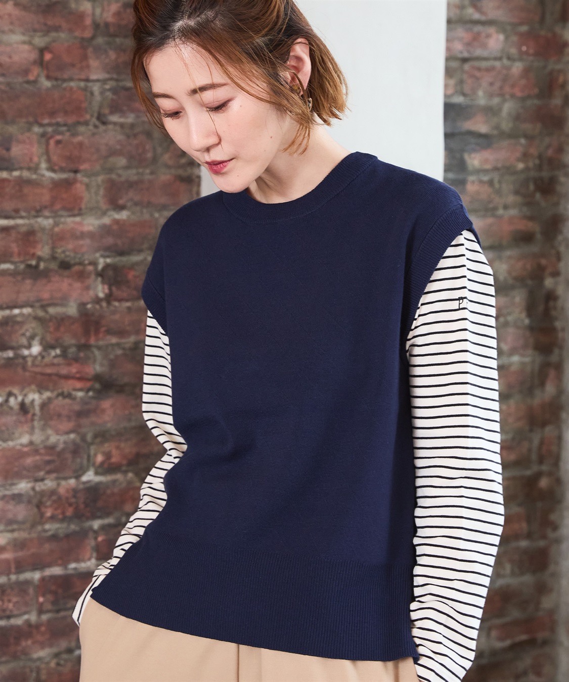 Petit Honfleur ニットベスト_sub_1