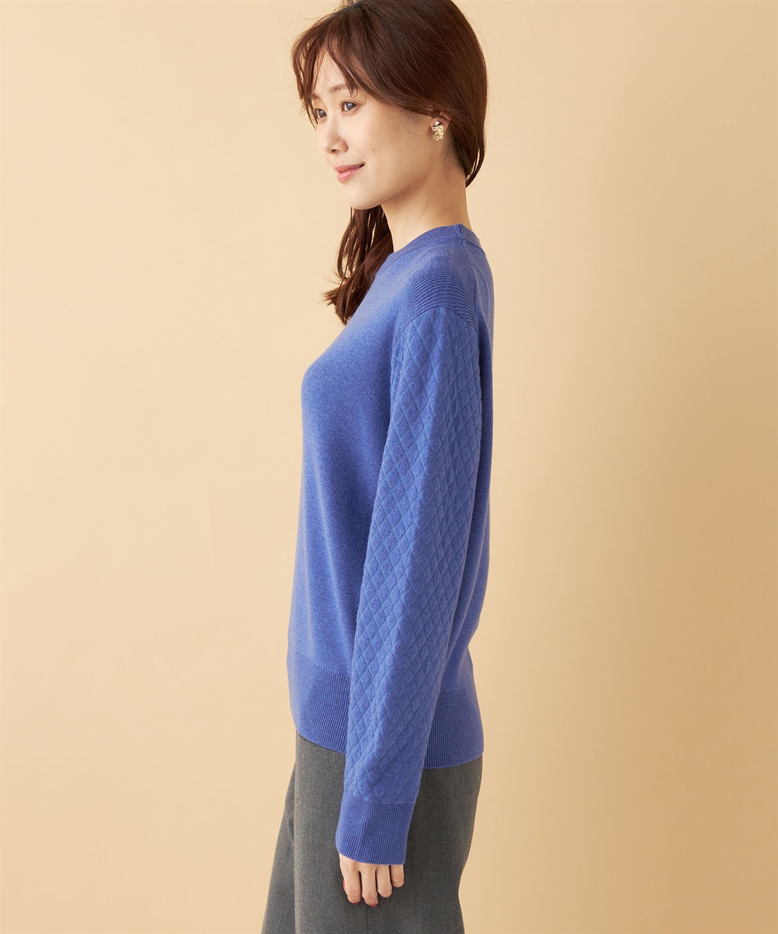 Petit Honfleur キルトスリーブニットプルオーバー_sub_1