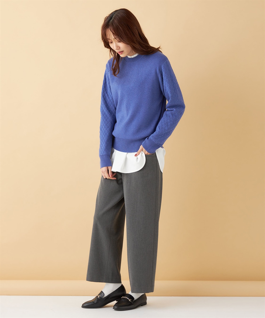 Petit Honfleur キルトスリーブニットプルオーバー_sub_10