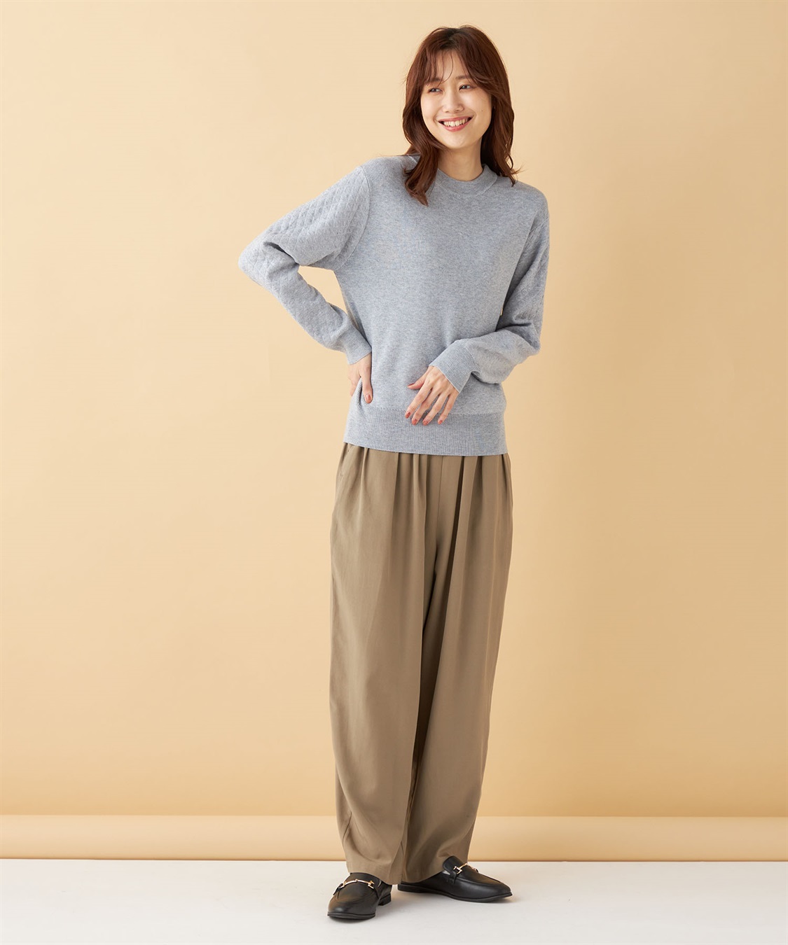 Petit Honfleur キルトスリーブニットプルオーバー_sub_15