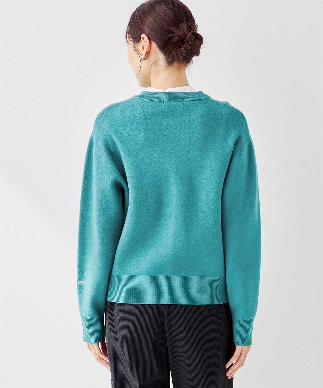 Petit Honfleur メッセージ刺しゅうカーディガン_sub_4