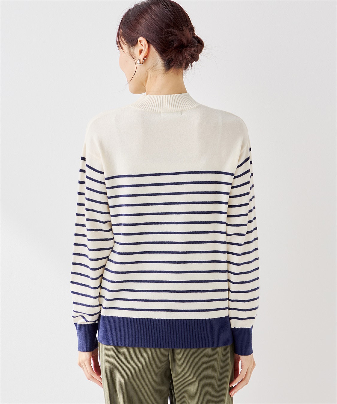 Petit Honfleur パネルボーダーニットプルオーバー_sub_3