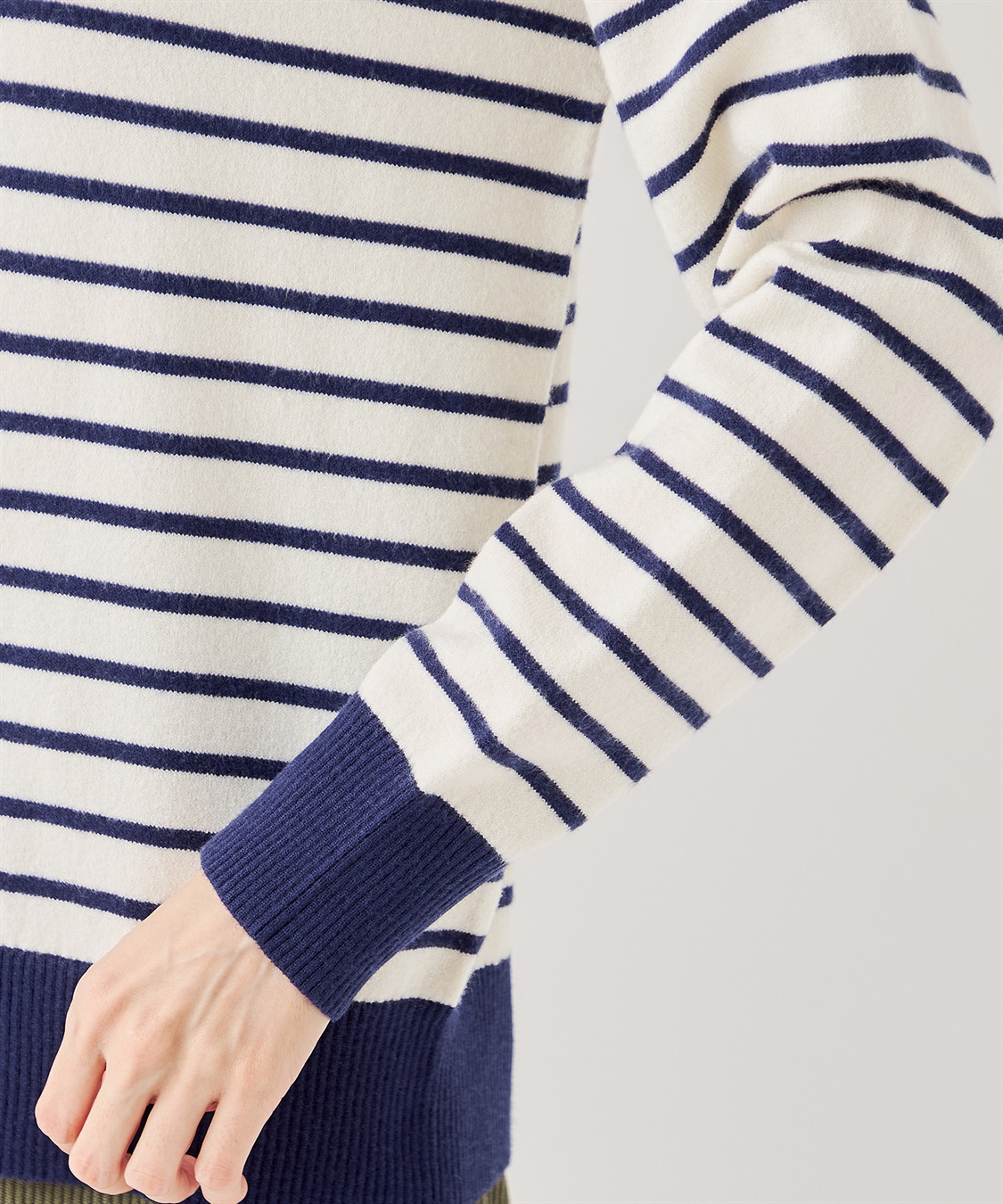 Petit Honfleur パネルボーダーニットプルオーバー_sub_5